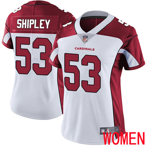 Arizona Cardinals Limited White Women A.Q. Shipley Road Jersey NFL Football #53 Vapor Untouchable->youth nfl jersey->Youth Jersey